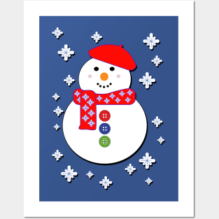 Happy Snowman Posters and Art